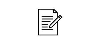 Ikona dokumentu tekstowego z długopisem.