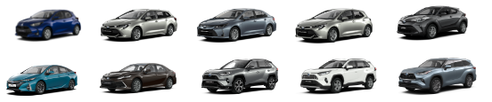 Modele hybrydowe Toyoty.