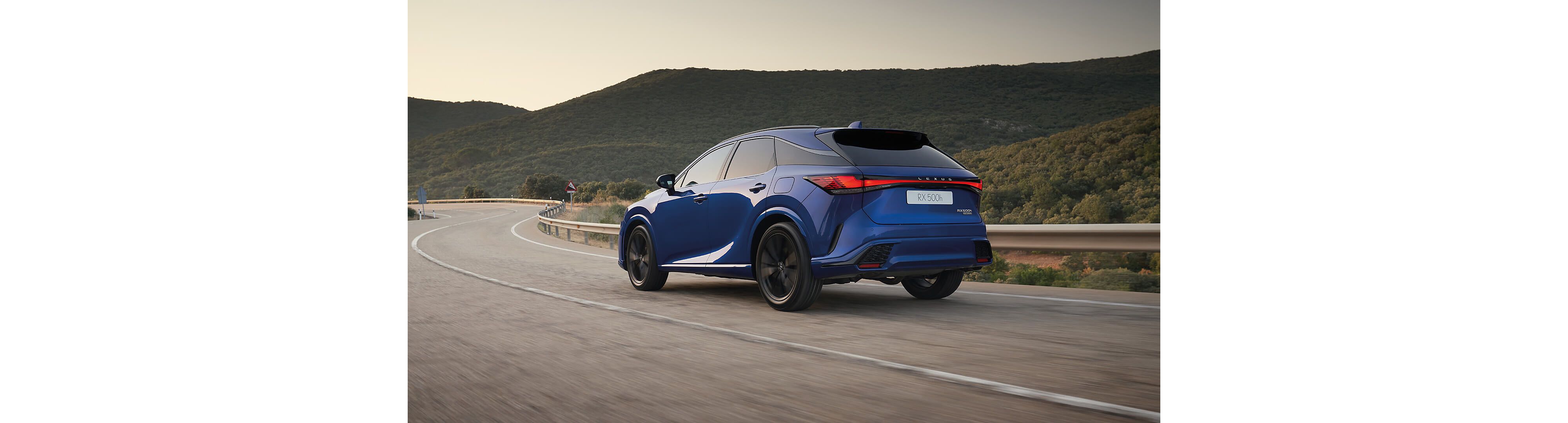 Lexus RX 500h driving on a road