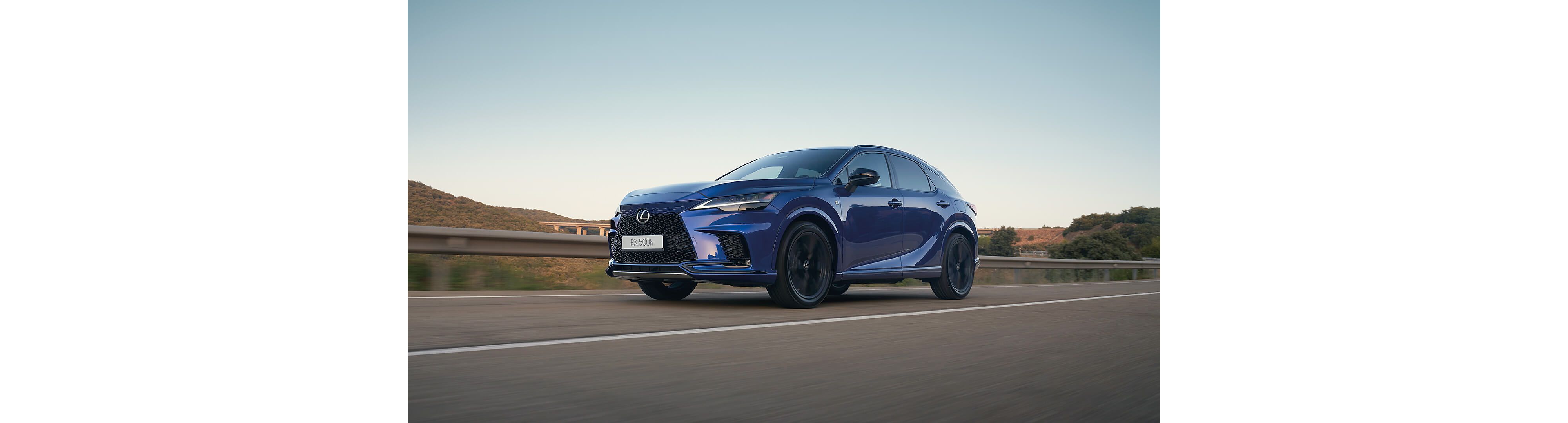 Lexus RX 500h driving on a road