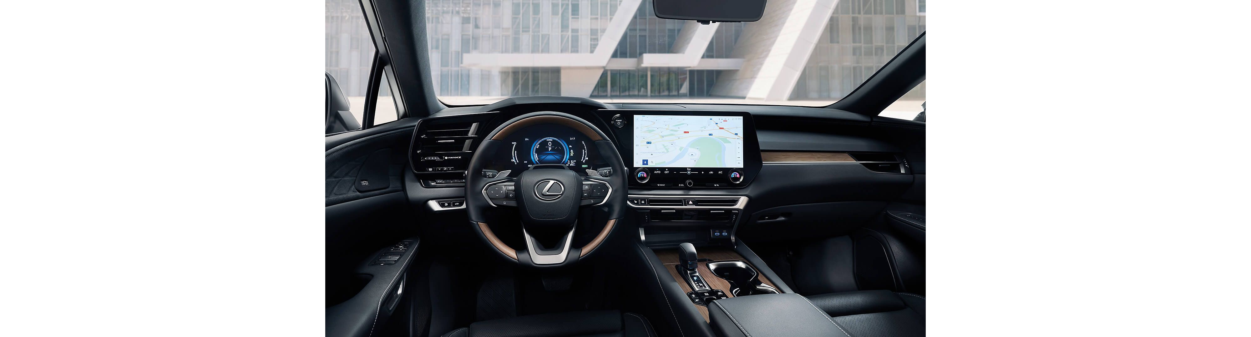 Lexus RX drivers cockpit and front interior