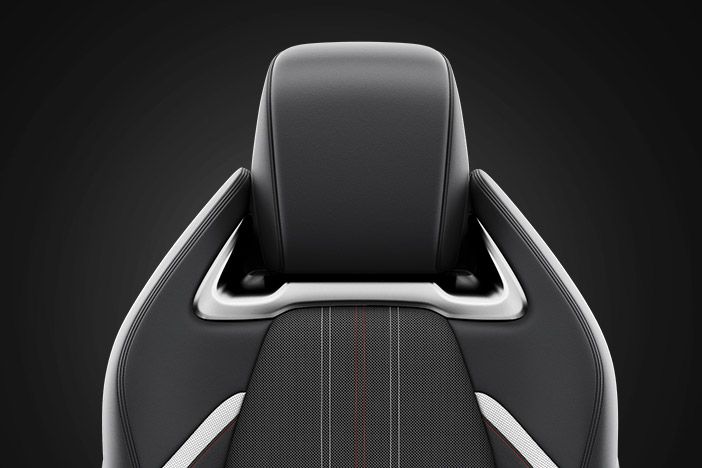 Zbliżenie fotela Toyoty.