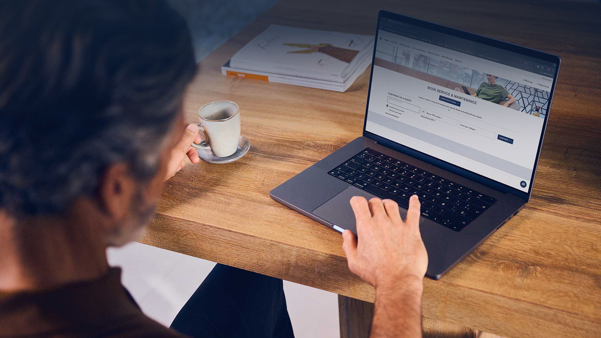 A person using a computer device