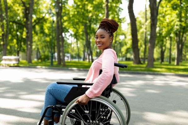 Woman in a wheelchair