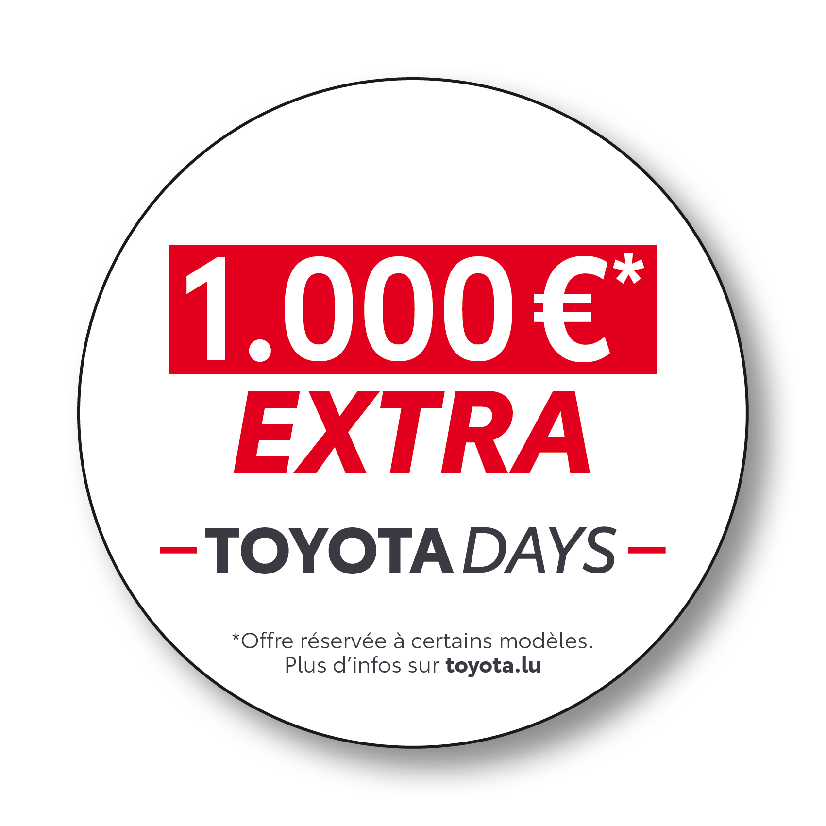 Patch Toyota Days 1.000€ Extra