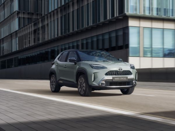 Toyota Yaris Cross driving along a road