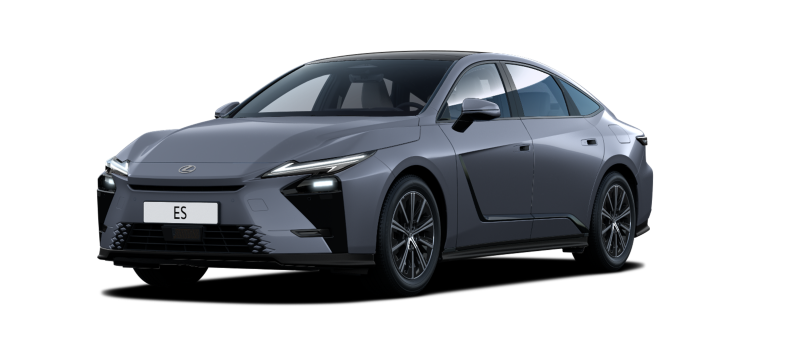 Ein schwarzer Lexus ES in der Seitenansicht
