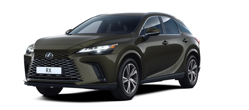 Ein dunkelblauer Lexus RX in der Seitenansicht