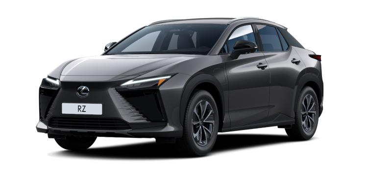Ein kupferfarbener Lexus RZ in der Seitenansicht