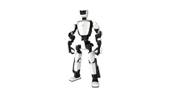 A humanoid robot from Toyota called T-HR3 with white body panels and black moving joints.