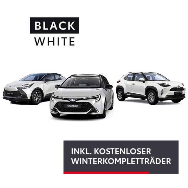 Toyota Black & White Angebote mit verschiedenen Modellen