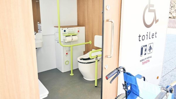 inside of Toyota's accessible toilet