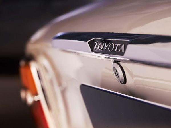 close up of old Toyota logo