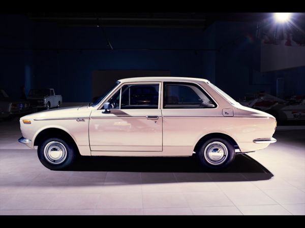 side view of old Toyota Corolla