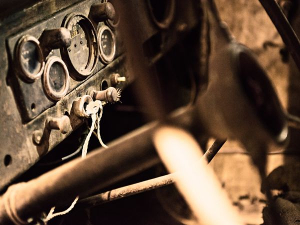 Close up of interior of Toyoda AA