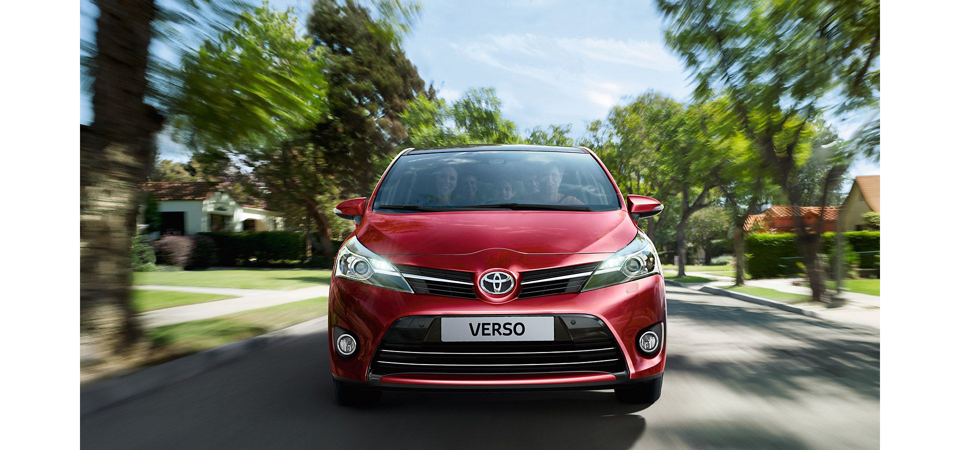 Toyota Verso driving along a road