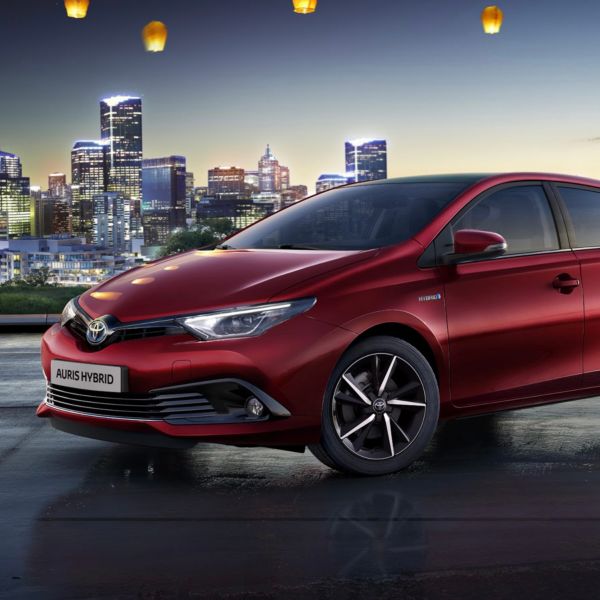 Toyota Auris on city road