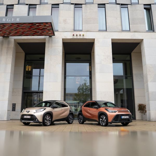 toyota, aygo x, 2025, exterieur, driekwart, linksvoor