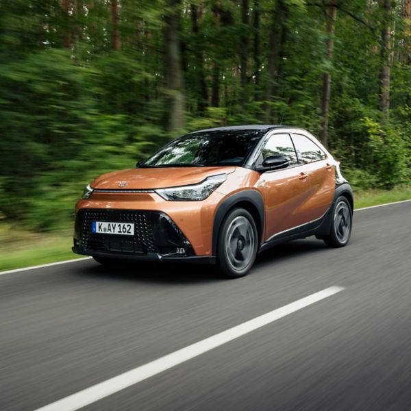 toyota, aygo x, 2025, exterieur, driekwart, rechtsvoor