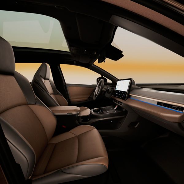 Het interieur van de Toyota bZ4X Touring