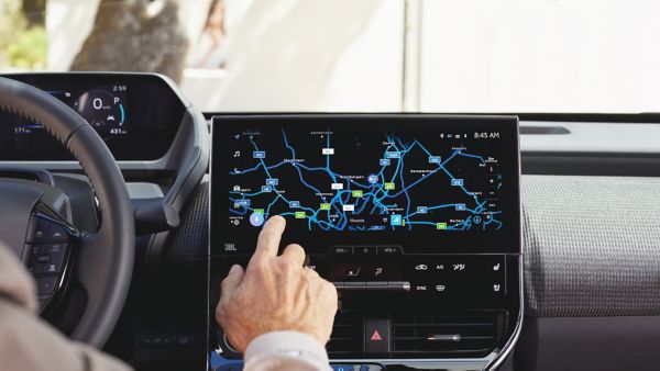 Toyota bZ4X multimedia closeup