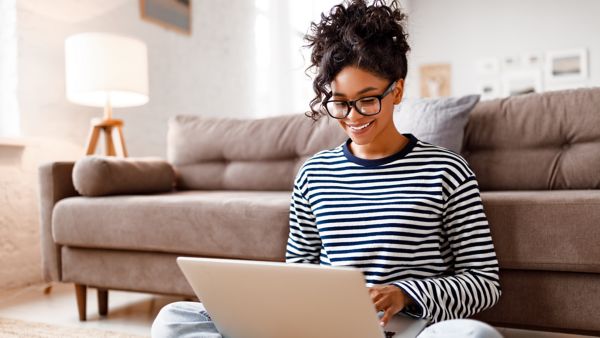 Toyota customer on a laptop