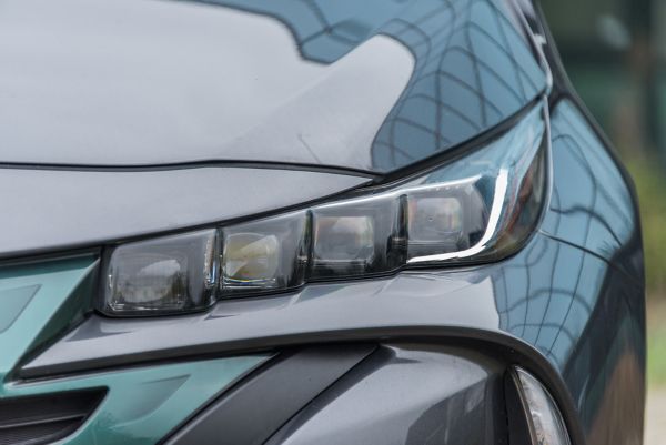 toyota, exterieur, priusphev, vooraanzicht, koplampen