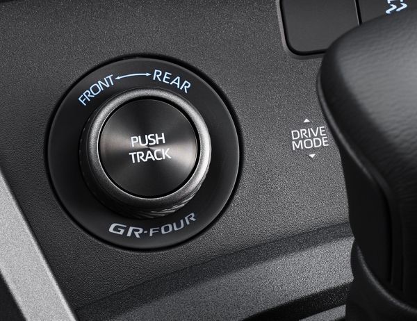 Close up of the driving mode button