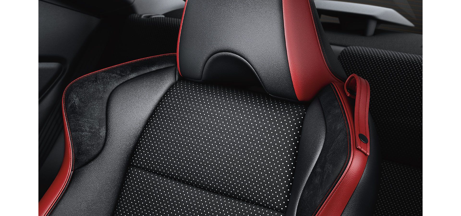 Toyota GT86 close up of leather seats