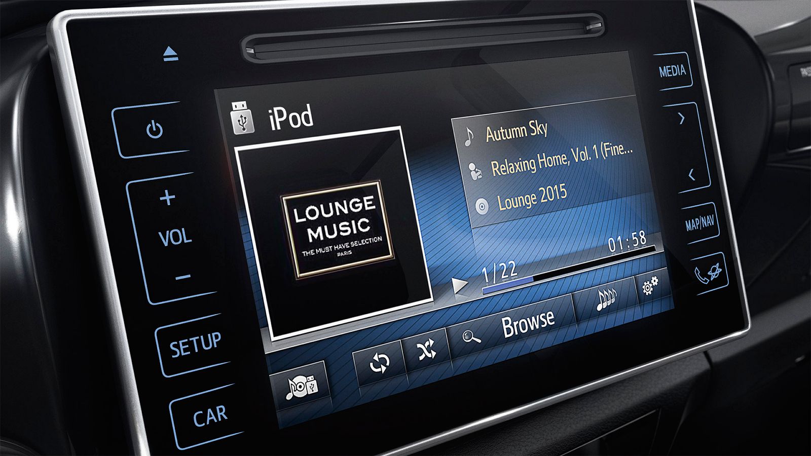 Perspective from the Hilux driving seat of a forest location