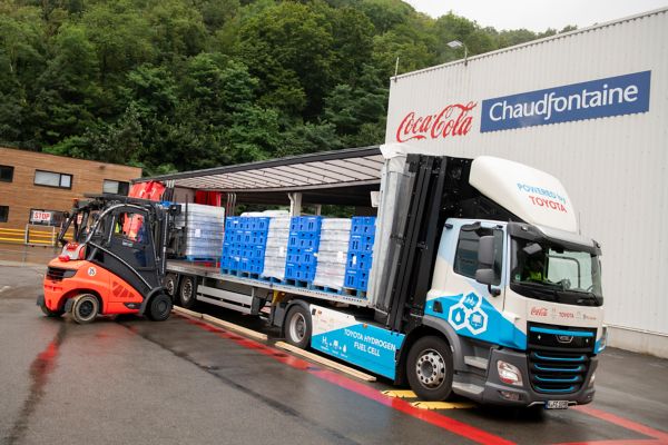 Toyota tester brintlastbil med Coca-Cola og Air Liquide