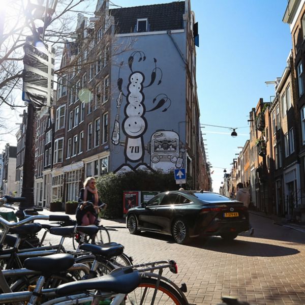 toyota mirai, 2025, exterieur, driekwart, rechtsachter, rijdend