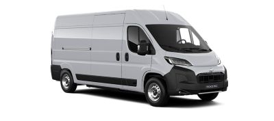 weiß-lackierter Transporter von Toyota ohne Fenster im Ladebereich