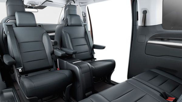 Model shown is PROACE VERSO VIP featuring black leather