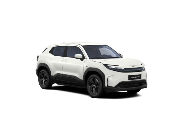 Weißer Toyota Urban Cruiser auf weißen Hintergrund.