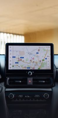 Close-up image of the new multimedia system