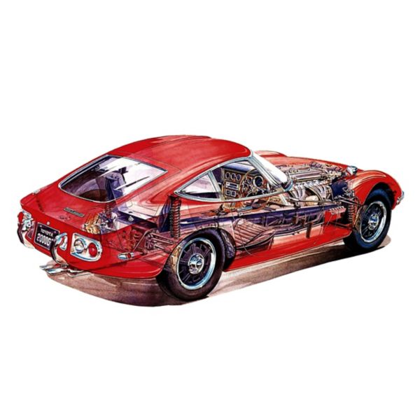 Toyota 2000GT technische tekening