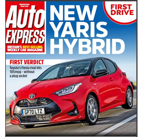 Magazine cover for the New Toyota Yaris