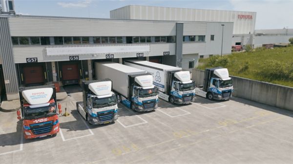 Toyota starter logistik med brintdrevne lastbiler