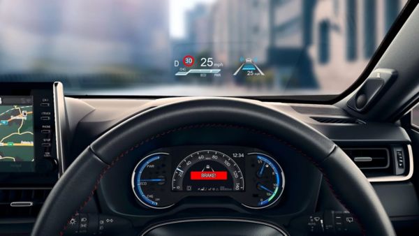 Close up of mileage dashboard