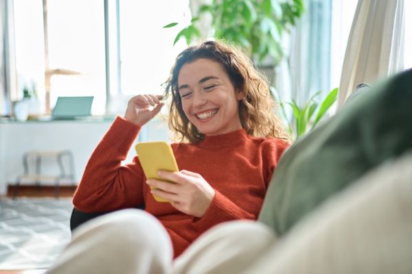 Woman looking at phone