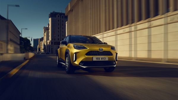 Toyota Yaris Cross driving along a road