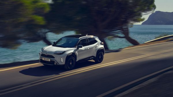 Toyota Yaris Cross driving along a road