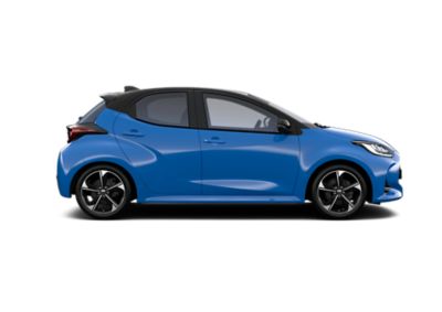 Profile of a Toyota Yaris Hybrid 