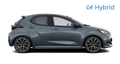 Ein metallic bronze  lackierter Toyota bZ4X ist in der Seitenansicht vor einem weißen Hintergrund zu sehen.